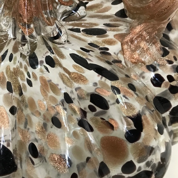 Glass Pumpkins Metallic Bronzy Gold Curly Stem Centerpiece Fall Thanksgiving - Picture 3 of 14